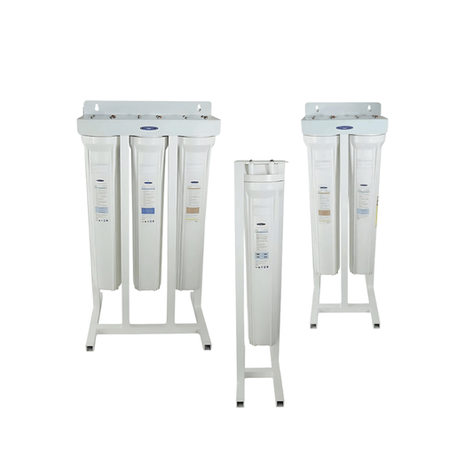 Crystal Quest Mini Whole House Water Filter SMART Series with multi-stage filtration and slimline design for cleaner water in compact spaces.