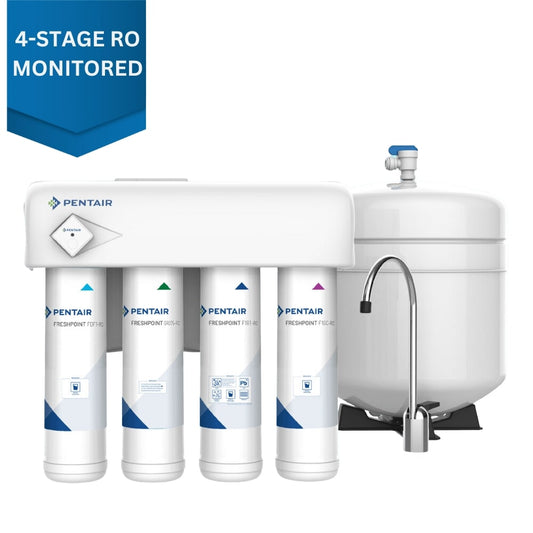 161151 Pelican Water Systems FreshPoint 4-Stage Undercounter Reverse Osmosis System w/ Monitor| Efficient Water Filtration