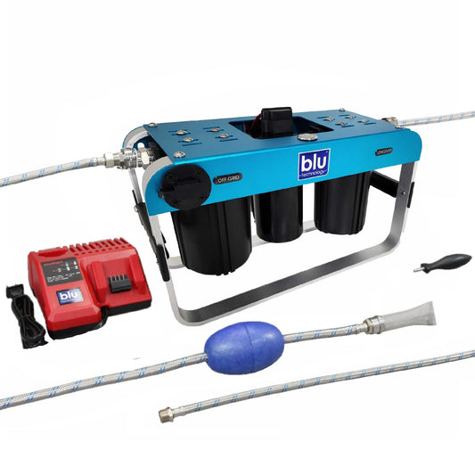 Durable water filtration system offering 1,000+ gallons of clean water daily with no-pressure loss in off-grid settings.