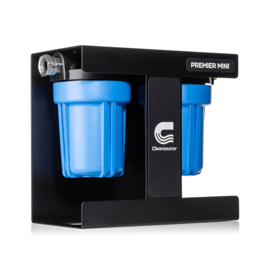 Clearsource PREMIER MINI™ 2-Stage RV Water Filtration System – Compact, portable water filter for RVs and off-grid travel.
