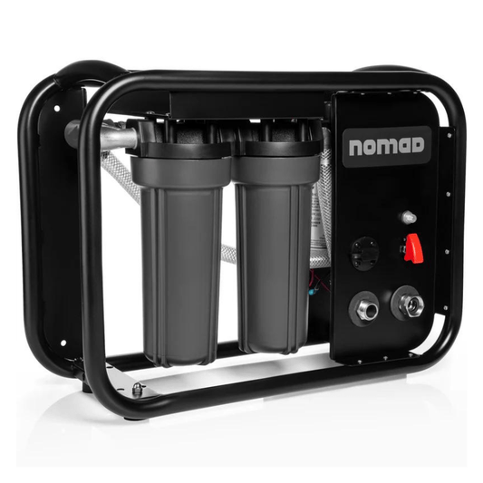 Clearsource Nomad™ Portable RV Water Filtration System with 15 AMP pump for off-grid water sourcing.