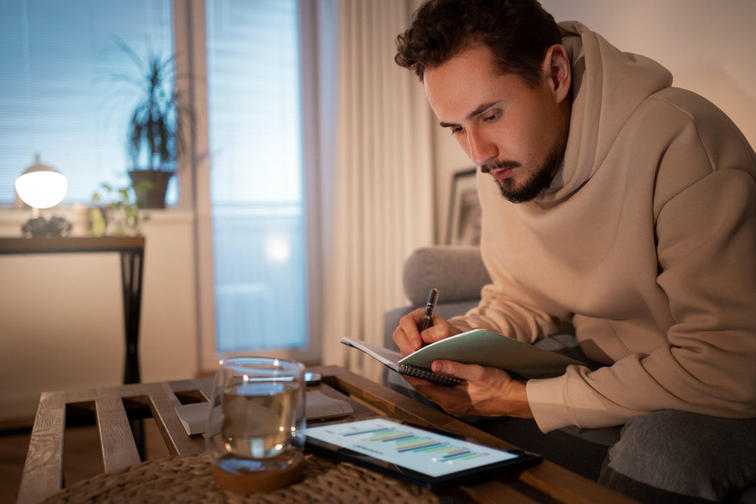 Homeowner calculating water filter installation costs with system components and price guide
