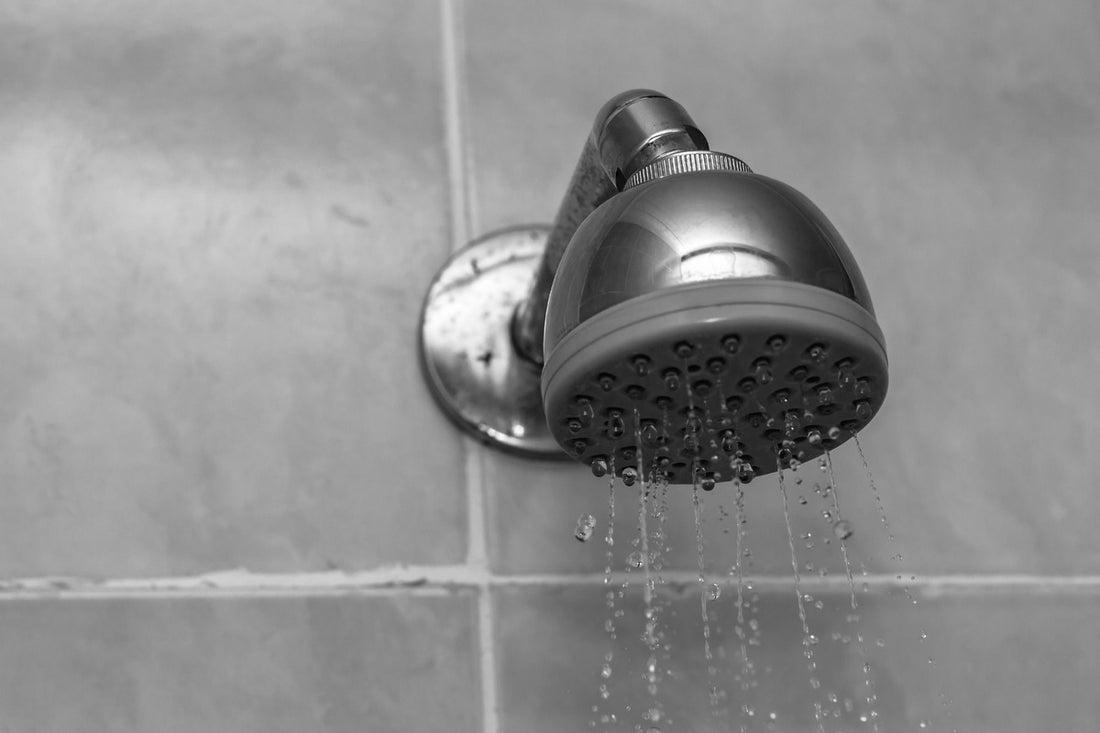 A regular shower head with low water pressure.