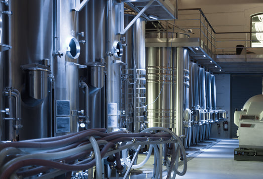 Close-up of a modern central water filtration system