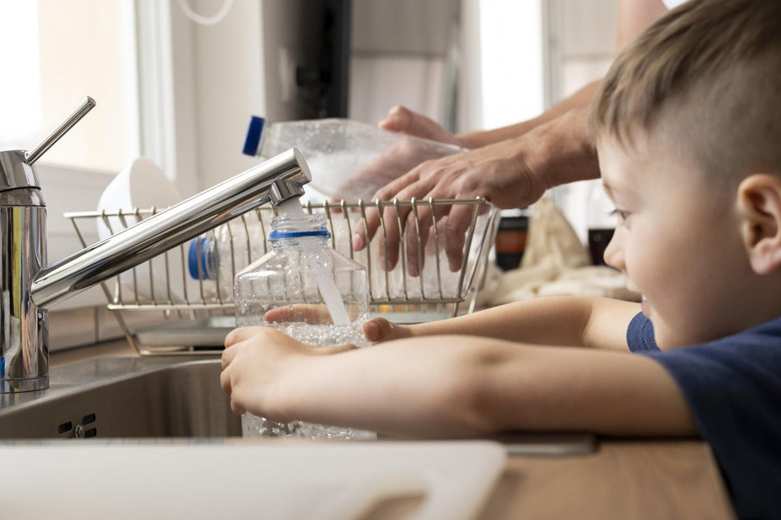 Family Drinking Clean Water from Pro One Filter System