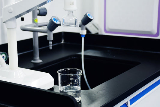 Close-up of a clean, well-maintained water filter system facility