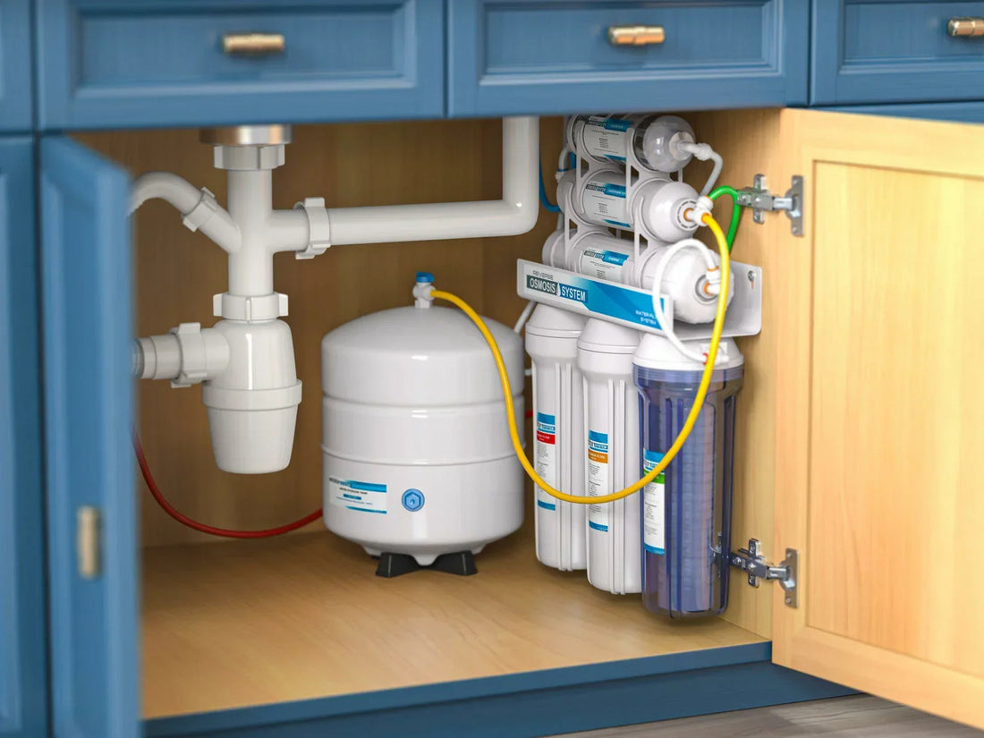 Advanced home water treatment system featuring reverse osmosis technology for complete residential water purification