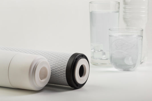 Alkaline glass of water and water filter