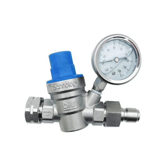 tainless steel RV water pressure regulator for safe and reliable water flow with adjustable PSI control