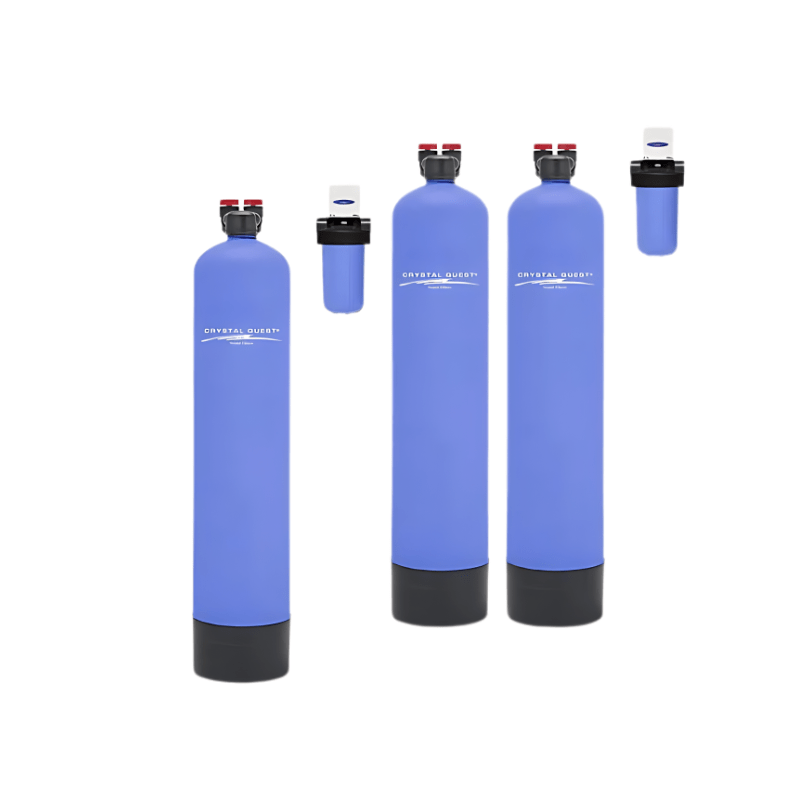 Affordable High-capacity whole house water filter system for complete home water purification and contaminant removal.