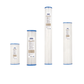 Reusable pleated sediment filter cartridge, high flow rate, long lifespan, compatible with various systems.