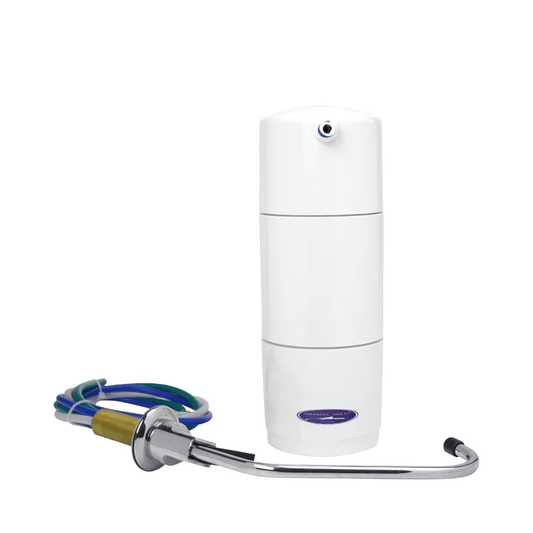 Under sink 6-stage disposable water filter system for chlorine and lead removal, compact design