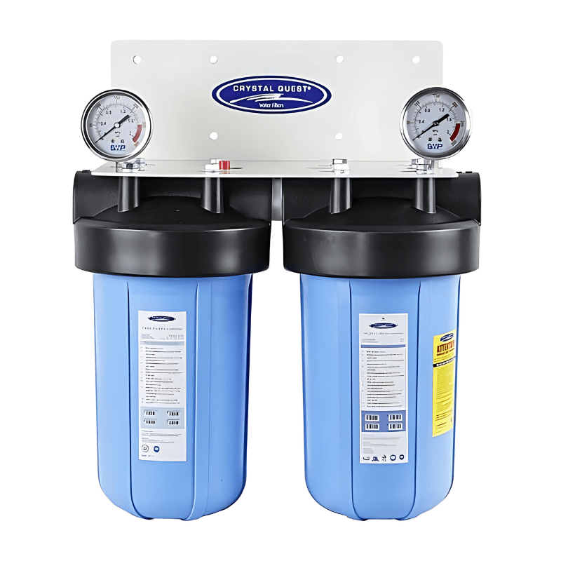 Double Compact whole house water filter system for efficient home water purification and easy installation