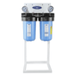 Double Compact whole house water filter system w/ stand for efficient home water purification and easy installation