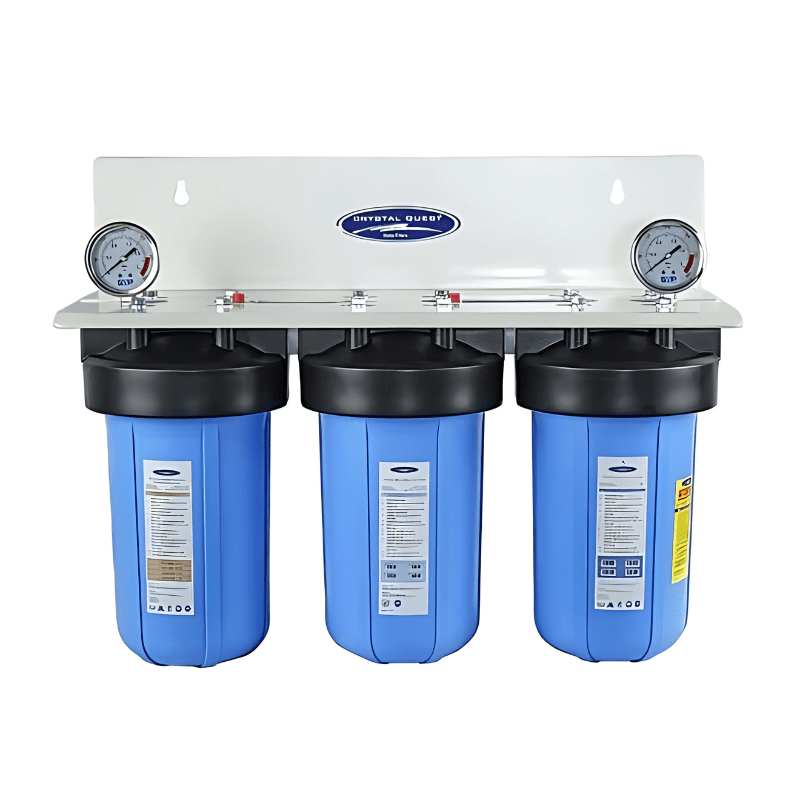 Triple Compact whole house water filter system for efficient home water purification and easy installation