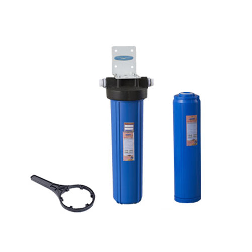 Crystal Quest Big Blue Single Cartridge Whole House Water Filter, High Flow Rate and Easy Installation.