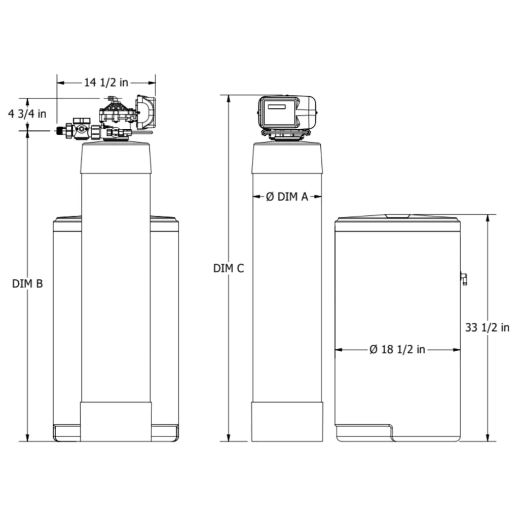 35921 Pelican Water Whole House Water Softener - Salt Based 11.9 GPM (3-4 Bathrooms)