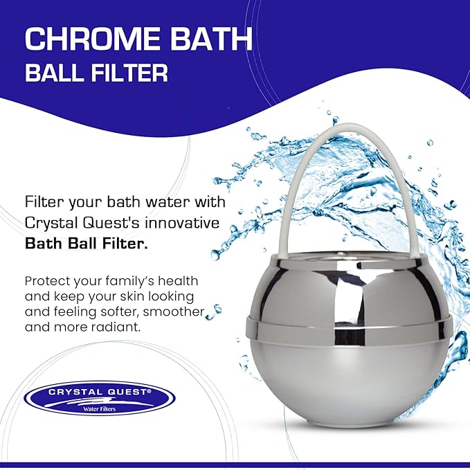 Bath Ball Filter, Chrome | Easy Install, GAC Filtration