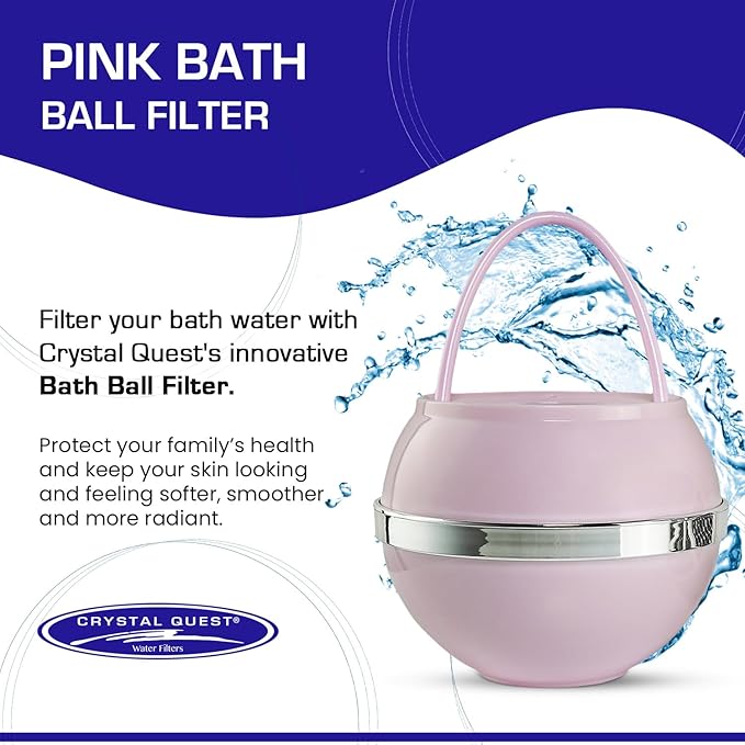 Bath Ball Filter, Pink | Chlorine Removal, GAC Filtration