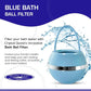 Bath Ball Filter, Blue | Chlorine Removal, GAC Filtration