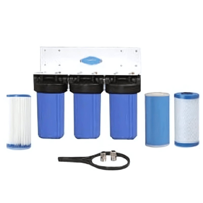 Compact whole house water filter system for efficient home water purification and easy installation