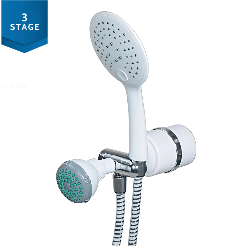 Handheld Shower Head Filter, 2-in-1 White| Easy to Install