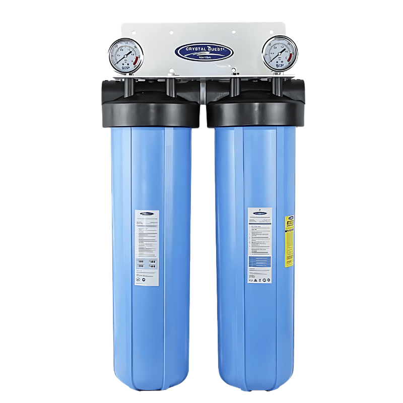 Crystal Quest Big Blue Single Cartridge Whole House Water Filter, High Flow Rate and Easy Installation.