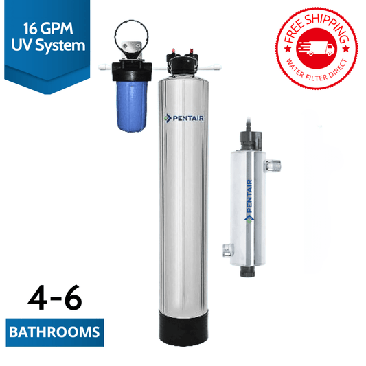 PC1000-PUV-14-P Pelican Water Systems Whole House Water Filter System + UV | Comprehensive Filtration for 4-6 Bathrooms