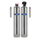 Stainless steel whole house water filter system with salt-free conditioner for home water treatment