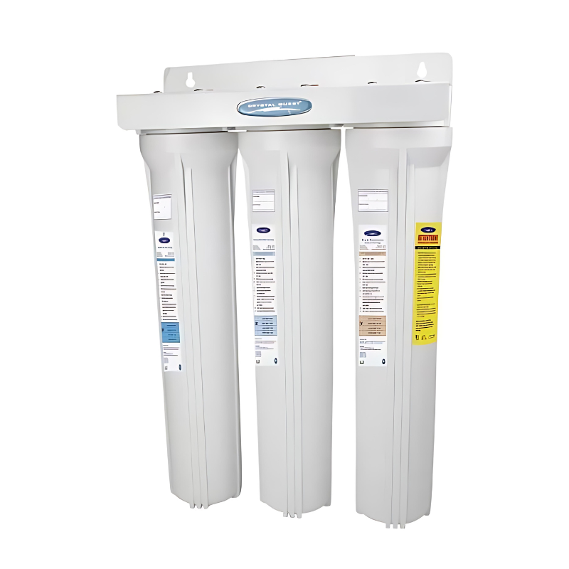 Triple Mini Whole house water filter for advanced home water purification and efficient filtration