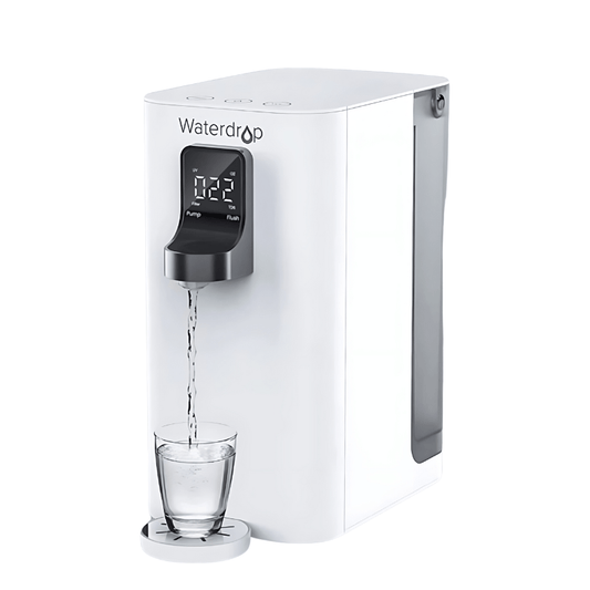 Instant Hot RO Countertop Water Filter with Smart Display and Compact Design, Ideal for Modern Kitchens.
