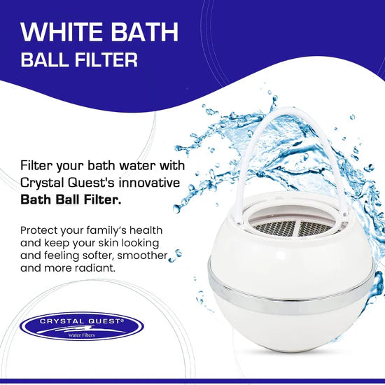 Bath Ball Filter, Chrome | Easy Install, GAC Filtration