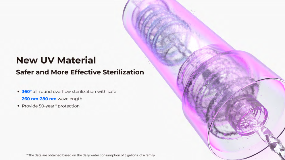 Advanced UV light sterilization feature